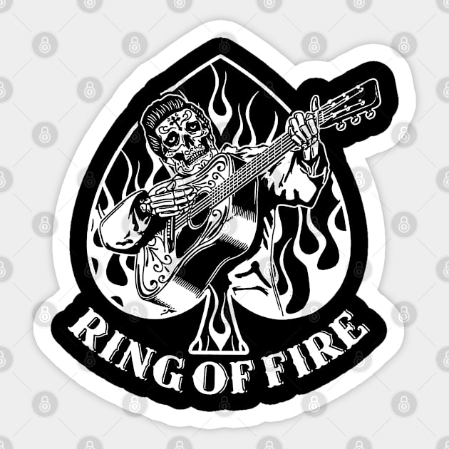 Ring of Fire Sticker by CosmicAngerDesign